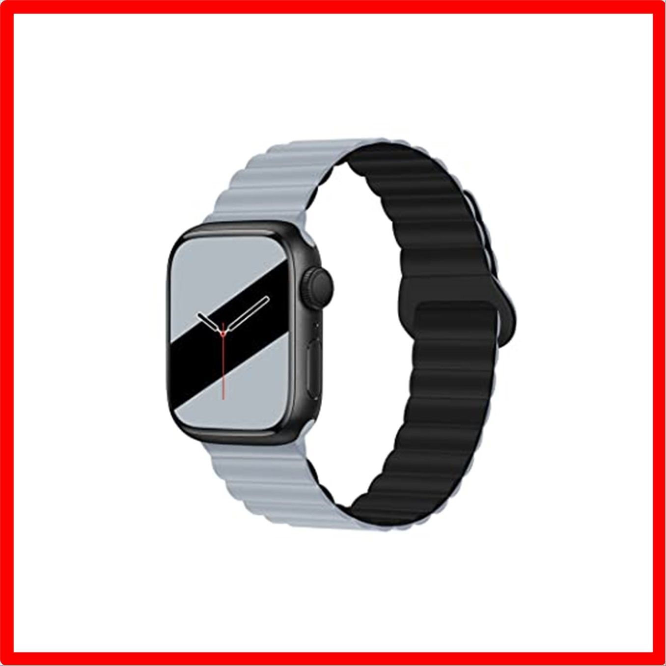 送料無料】グレー/ブラック_38mm/40mm/41mm シリカゲル磁力 バンドコンパチブル Apple Watch バンドコンパチブル  アップルウォッチバン - まきまきショップ - メルカリ