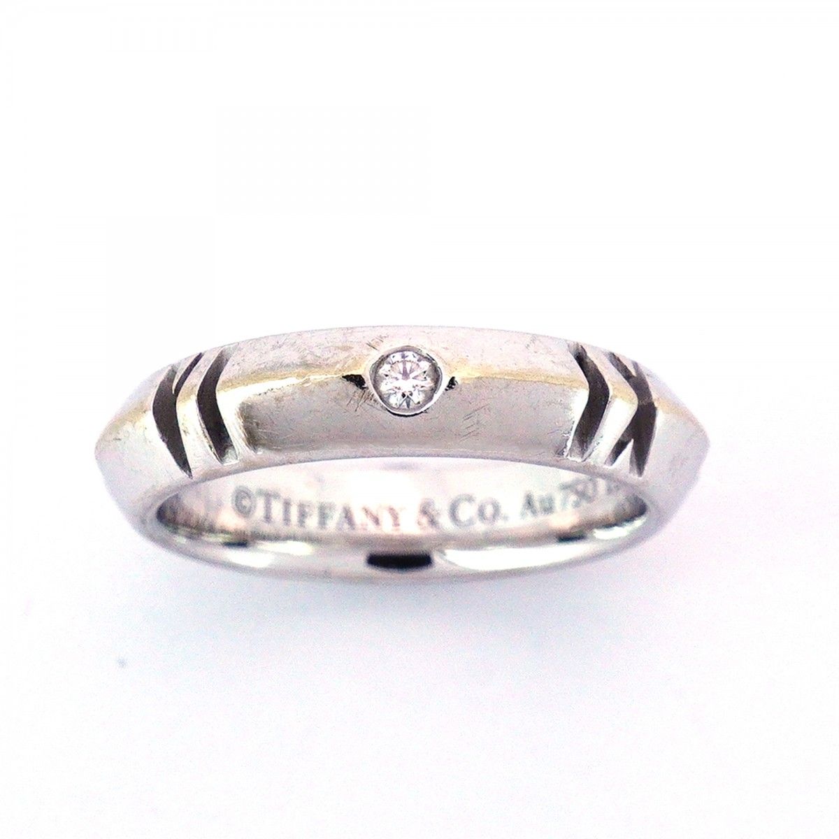 5jib0353】ティファニー リング アトラスXクロスロード/ナロー 4PD  