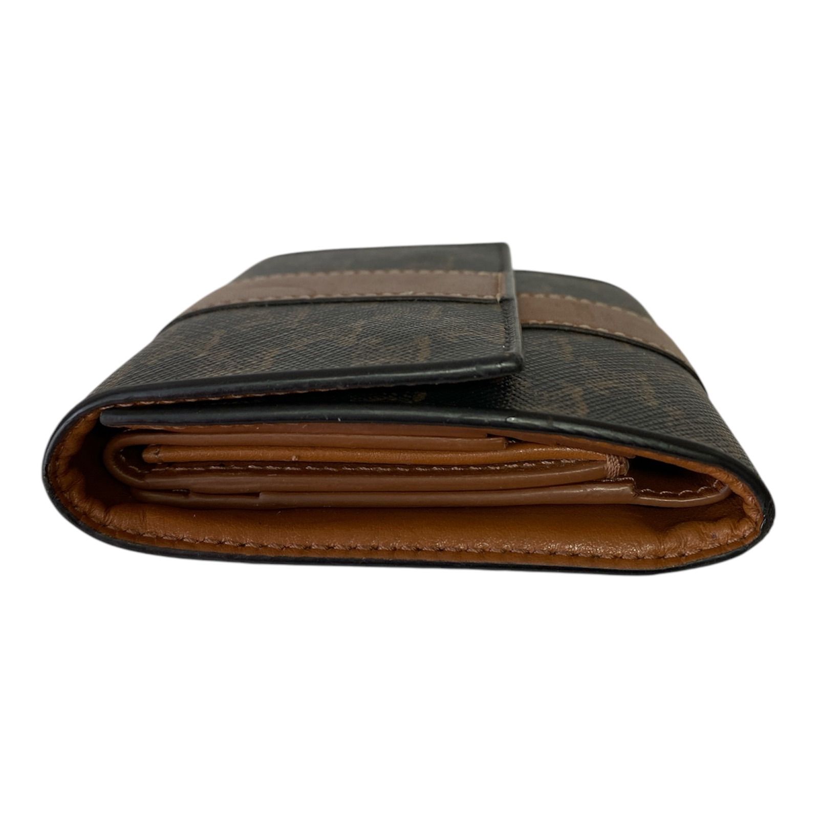 希少✨CELINE トリフォールドウォレット折り財布トリオンフ ブラウン茶  