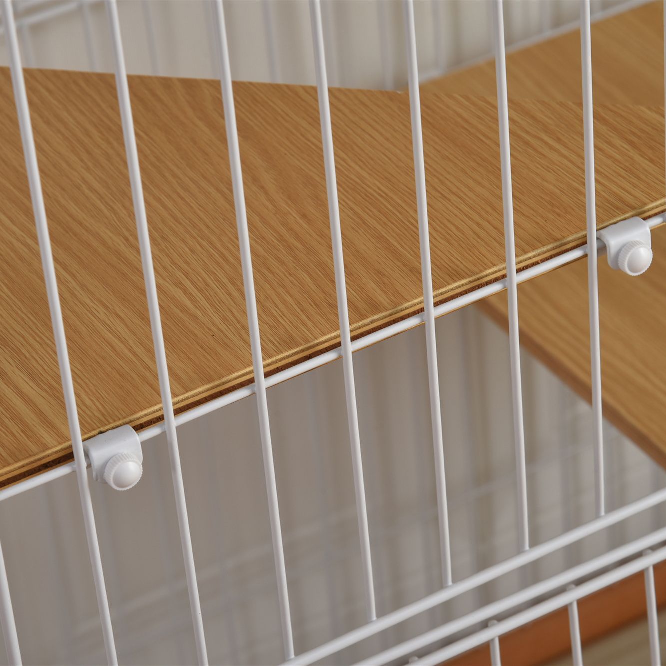 段木製フレーム猫ケージ｜ハンモック付属｜広々大型空間｜ デザイン｜スチール製防脱走構造｜多頭飼い対応｜TX294087AAA