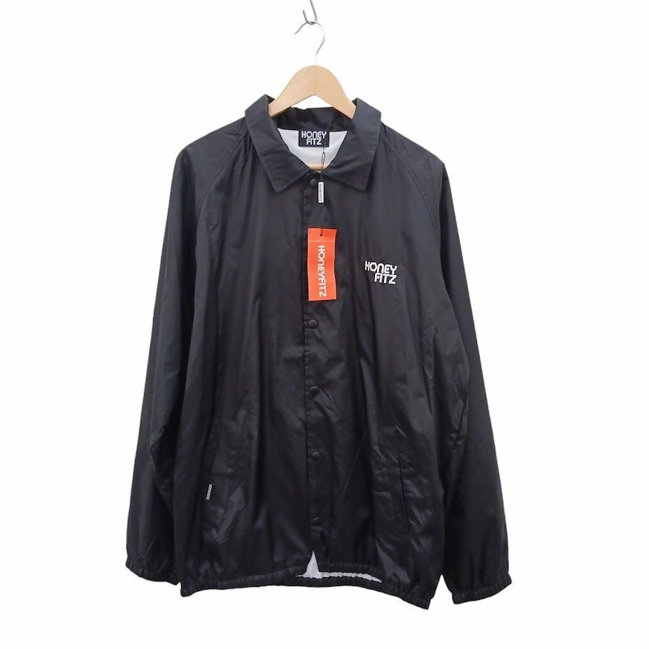未使用品 HONEY FITZ ハニーフィッツ HANDSOME COACH JACKET ナイロン コーチジャケット HOF-0032 サイズ XL ブラック