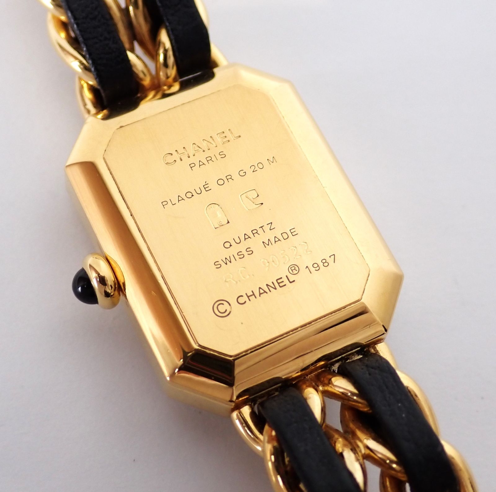 美品 電池交換済 CHANEL(シャネル) プルミエールL H0001 GP/革