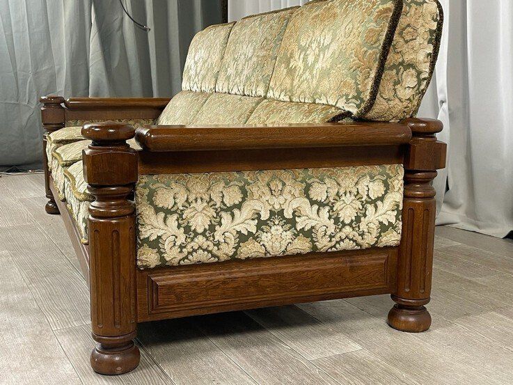 2705 カリモク オールド 金華山 オーク材 3人掛け ソファ 3P