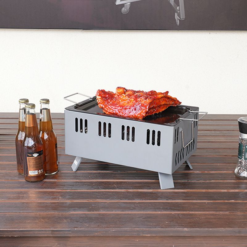 煎盤付きアウトドアポータブルバーベキュー炉 煎焼き両用テーブル型グリル コンパクト小型バーベキューグリル
