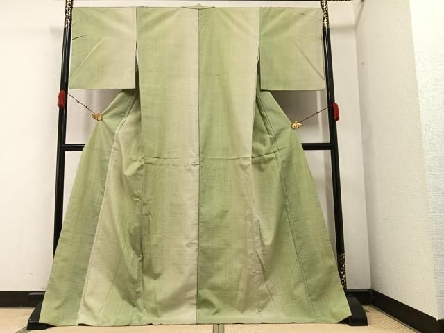 平和屋着物○紅花紬 米沢 間道 正絹 逸品 AAAZ8878ph 平和屋本店□