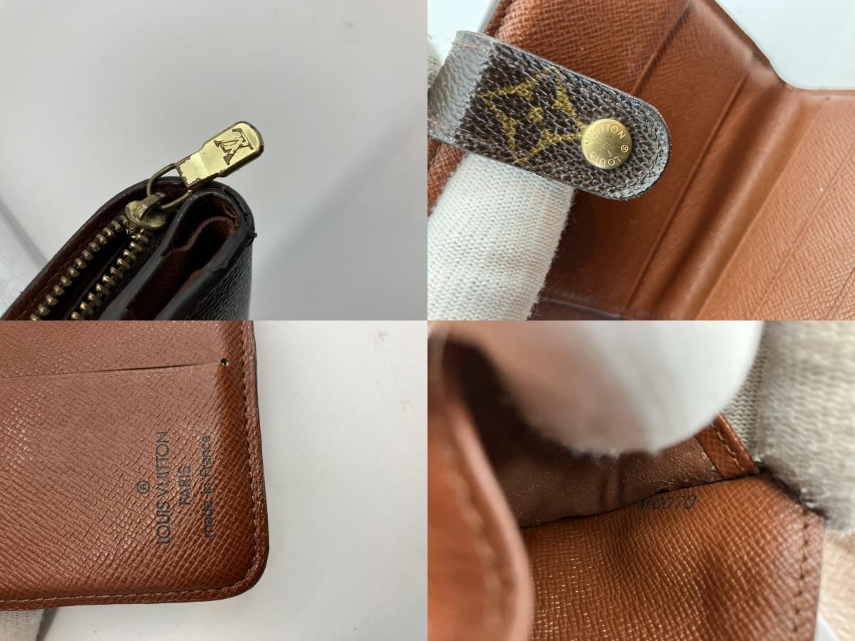 ルイヴィトン モノグラム コンパクトジップ 二つ折り財布 M61667 