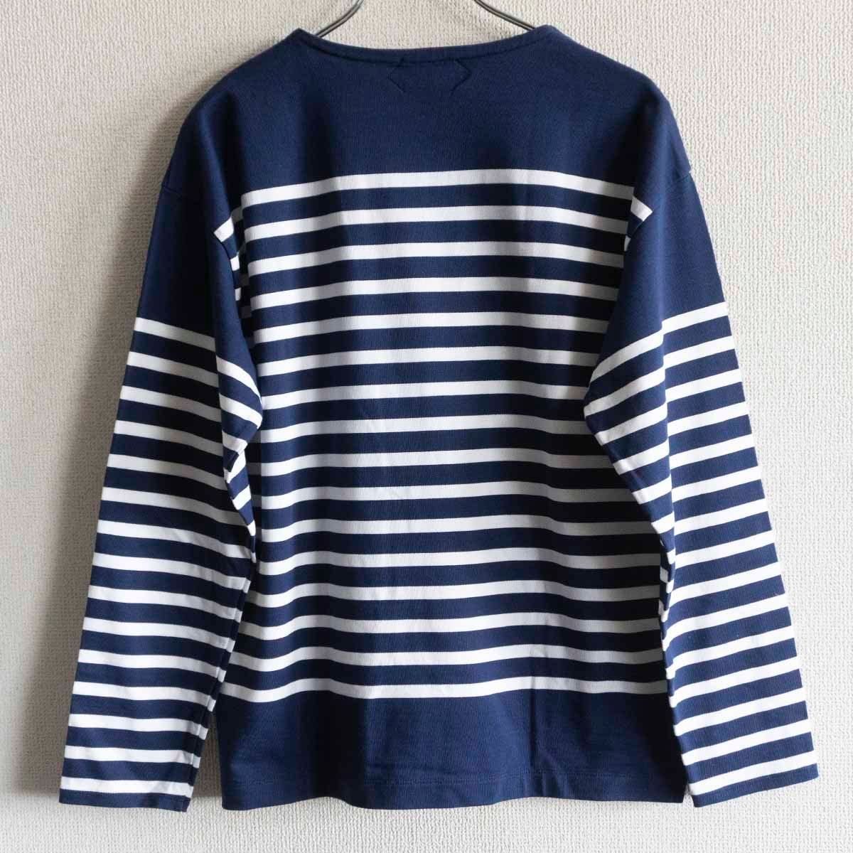 美品】 AUBERGE 【BIG CHARLOTTE white×navy】42 ボーダーカットソー