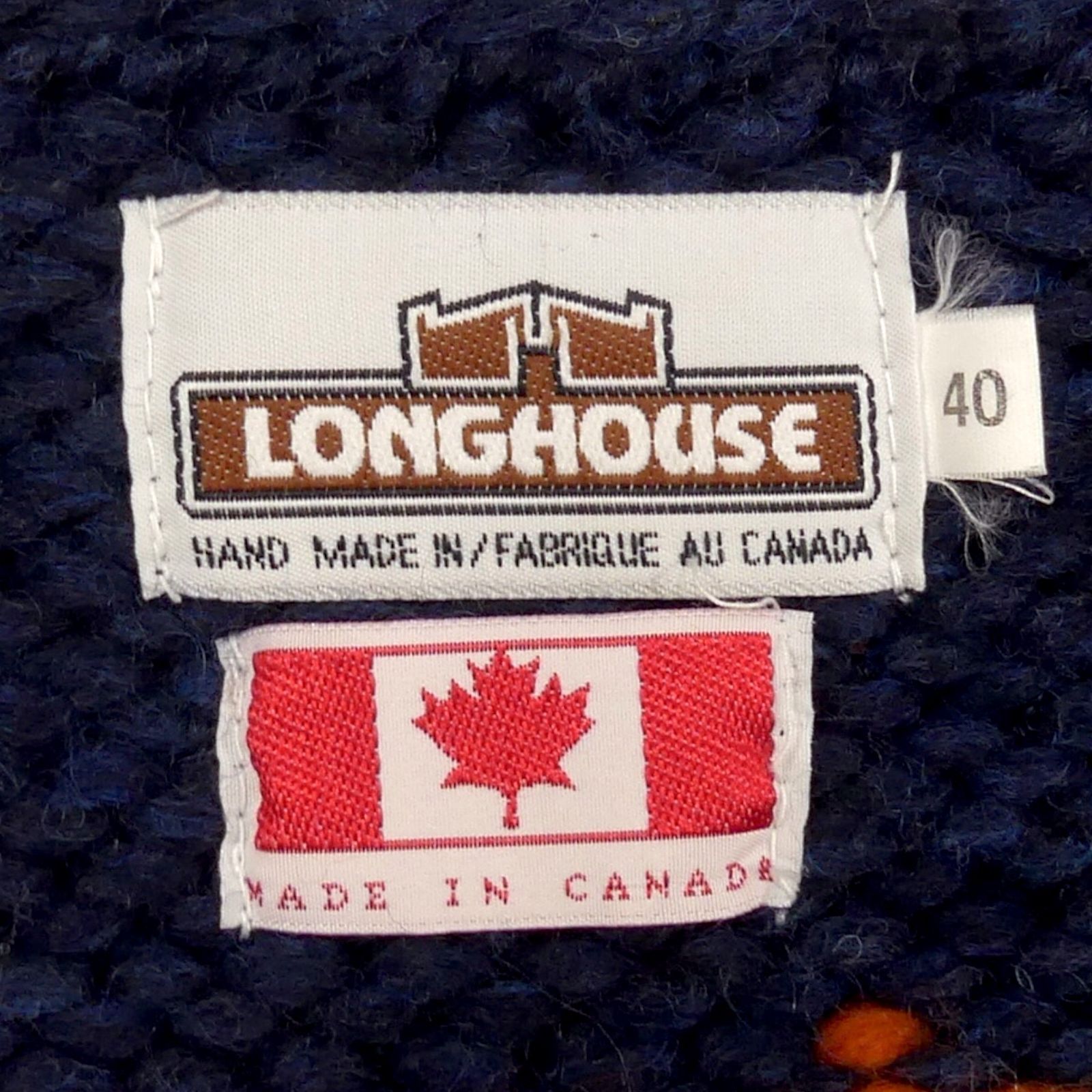 LONGHOUSE ロングハウス カウチン セーター ニット カナダ L 古着