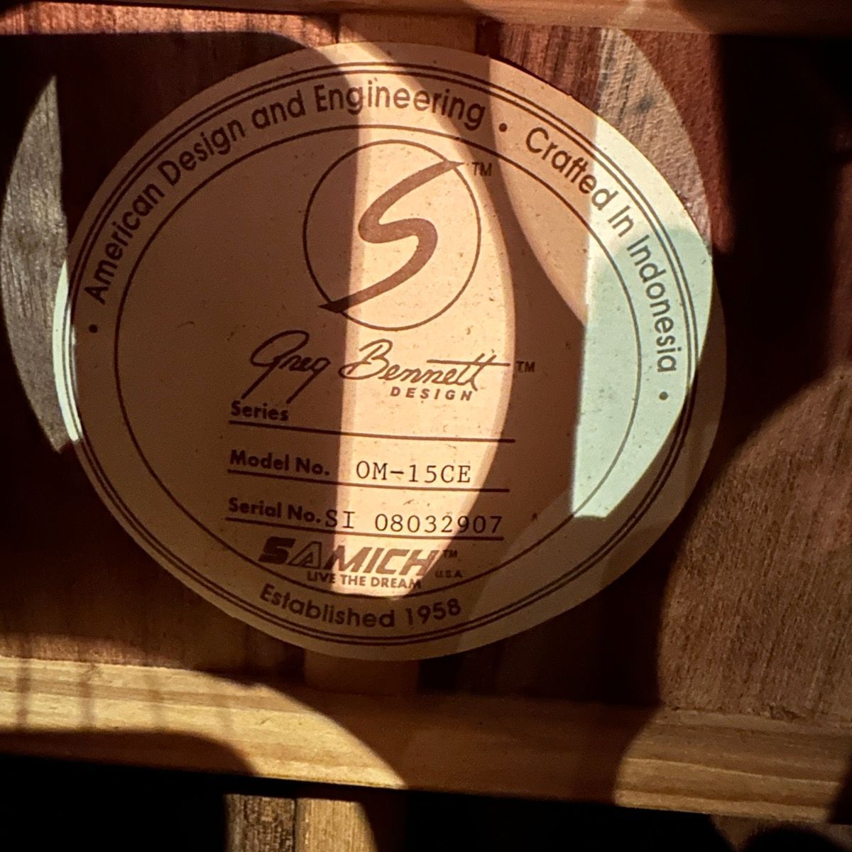 Greg Bennett by Samick OM-15CE Electric Acoustic Guitar アコースティックギター サミック アコースティックギター