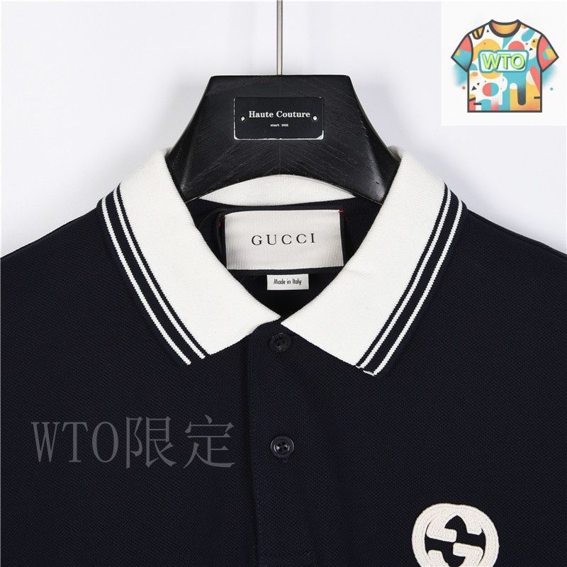 GUCCI ポロシャツ 今日WTO】Gucci チェストダブル G 刺繍 ポロシャツ-LP73 - メルカリ