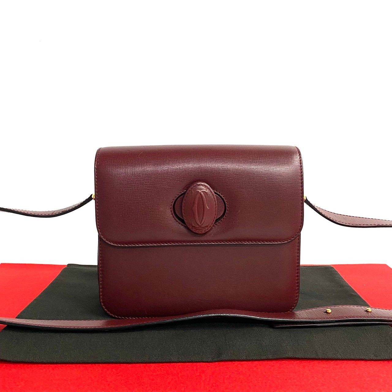ほぼ未使用 希少品 CARTIER カルティエ マストライン ロゴ ターン 