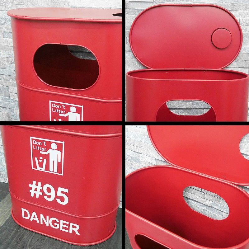 アメリカンレトロ ドラム缶 ゴミ箱 ダストボックス8 - ごみ箱