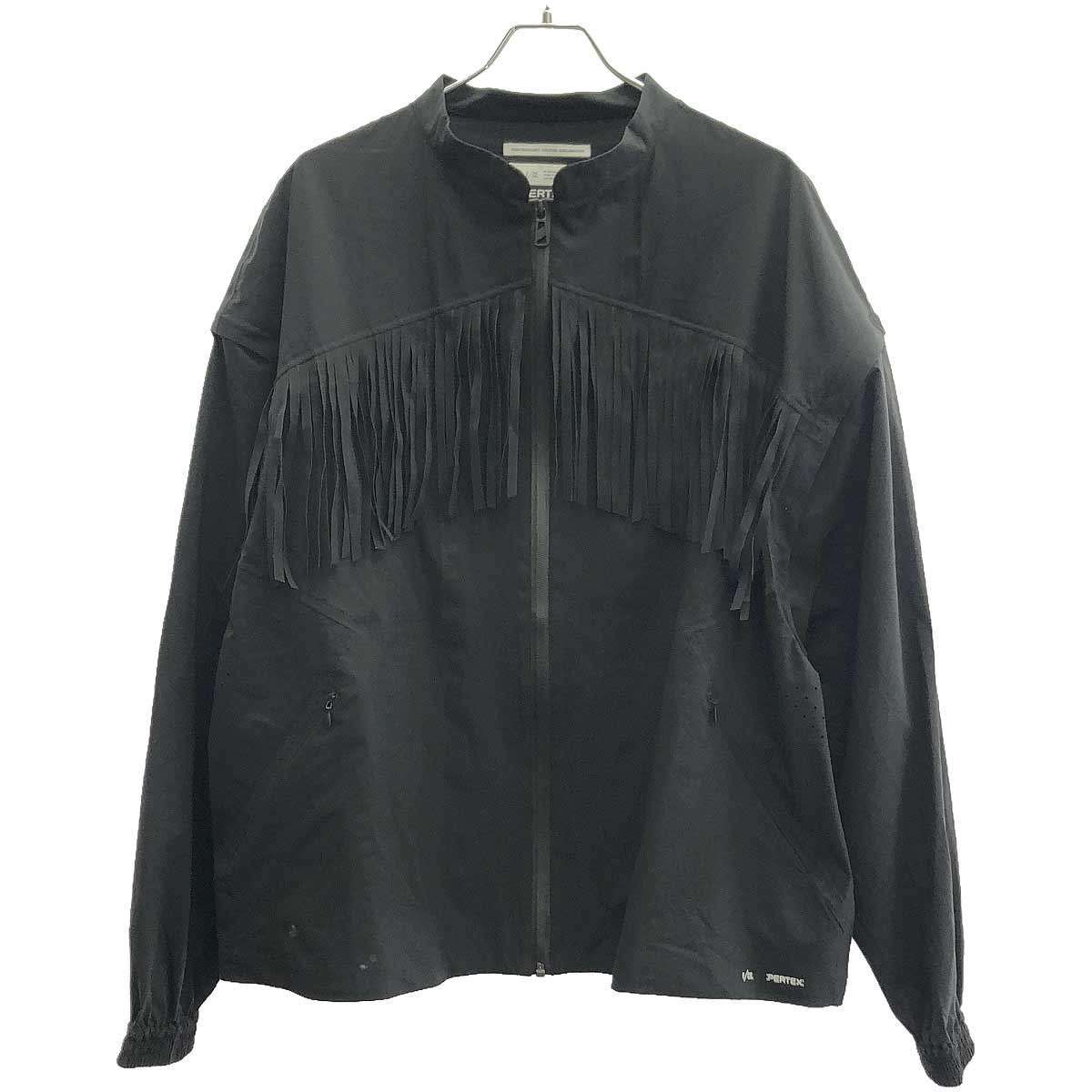 F/CE. エフシーイー 24SS PERTEX WATERPROOF FRINGE 2WAY JACKET フリンジナイロンジャケット FPA08241U0007 ブラック L