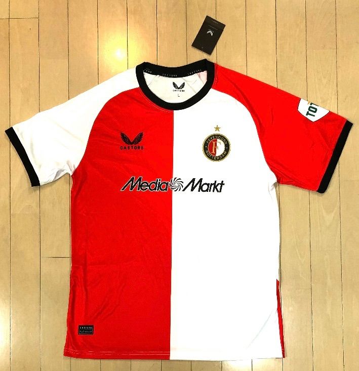 【新品未使用】24-25 フェイエノールト ホーム ユニフォーム 上田綺世 L 上田綺世が加入！フェイエノールトに23-24新ユニ登場 \u201c赤白デザイン\u201dは