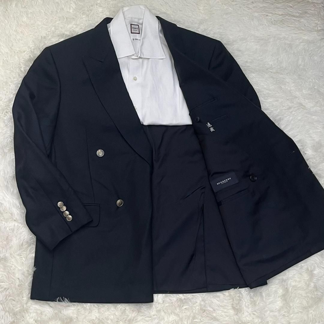 Burberry]ネイビー ダブルブレスト ブレザー上下 バーバリー