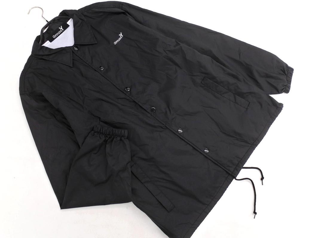ヨウジヤマモト　Ground Y ロゴコーチジャケット　3 黒 yohji yamamoto - Y-3 | RM COACH JKT / コーチジャケット