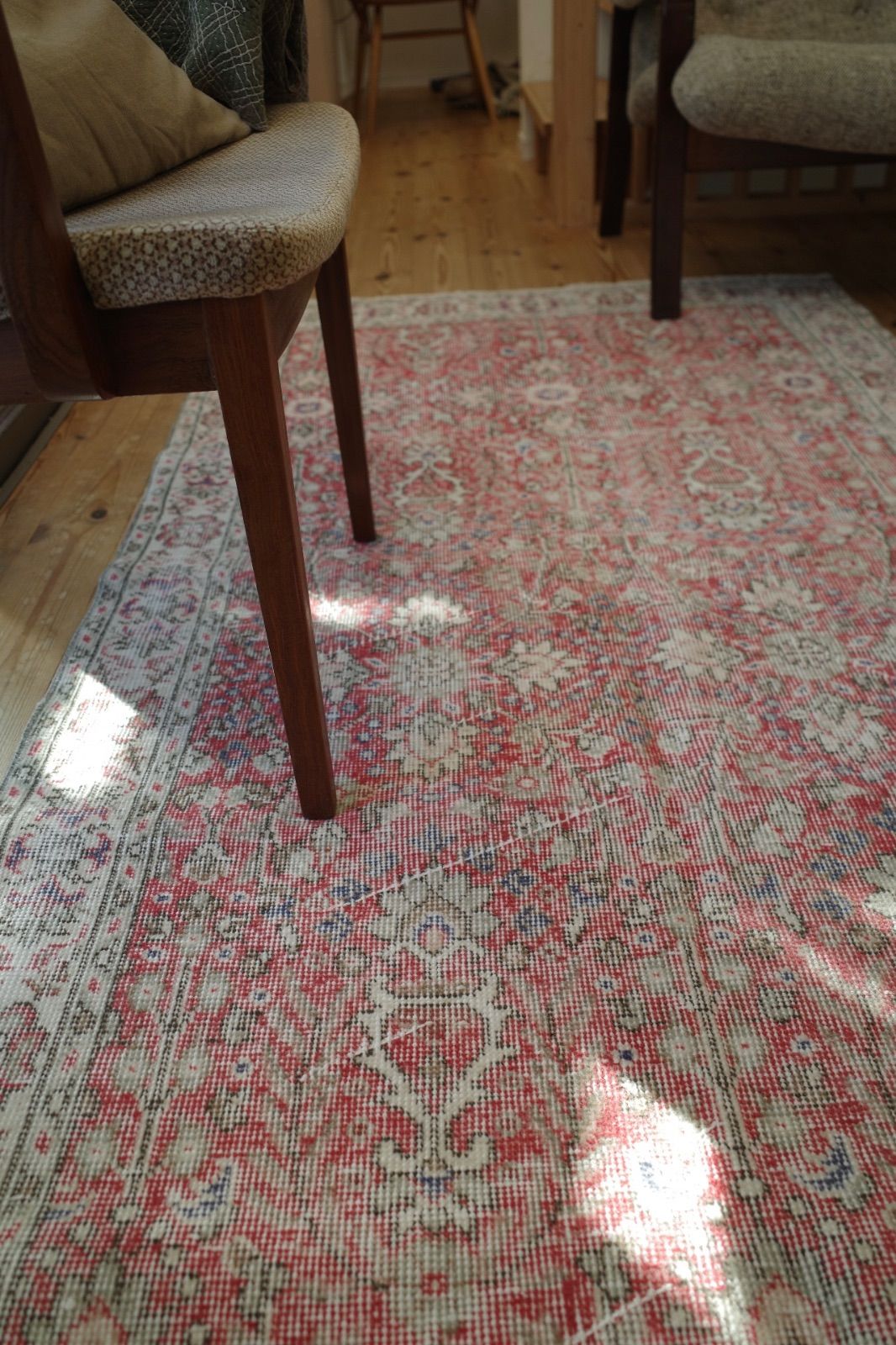 トルコ ヴィンテージラグ ペールレッド grand_blue 超大伴 ペール