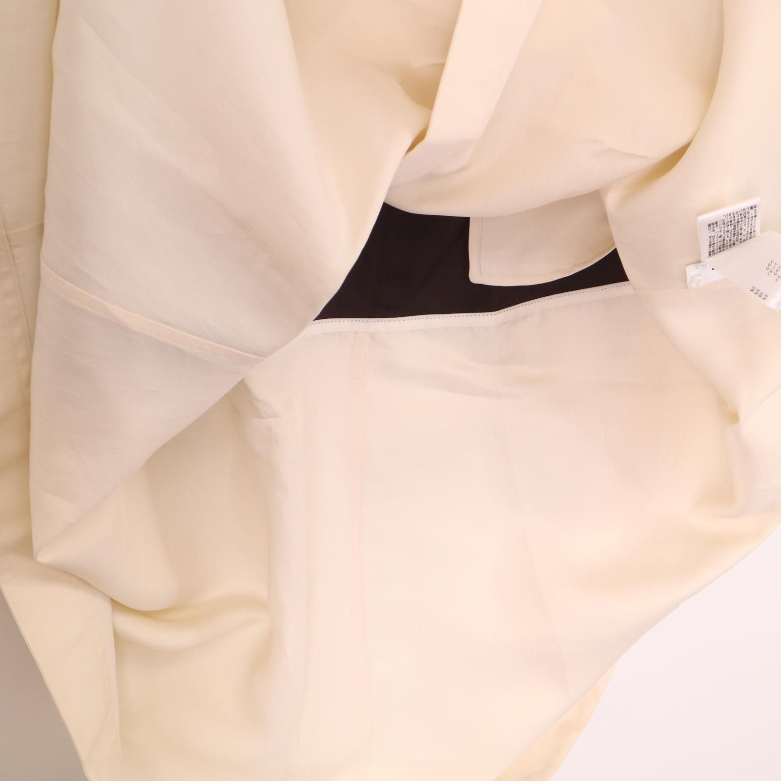 JIL SANDER ジルサンダー ベージュ レーヨンシルク混 ロングスカート JSWU355306 30