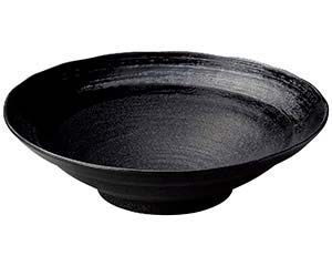 和食器 ワ244-078 黒御影内黒刷毛尺鉢