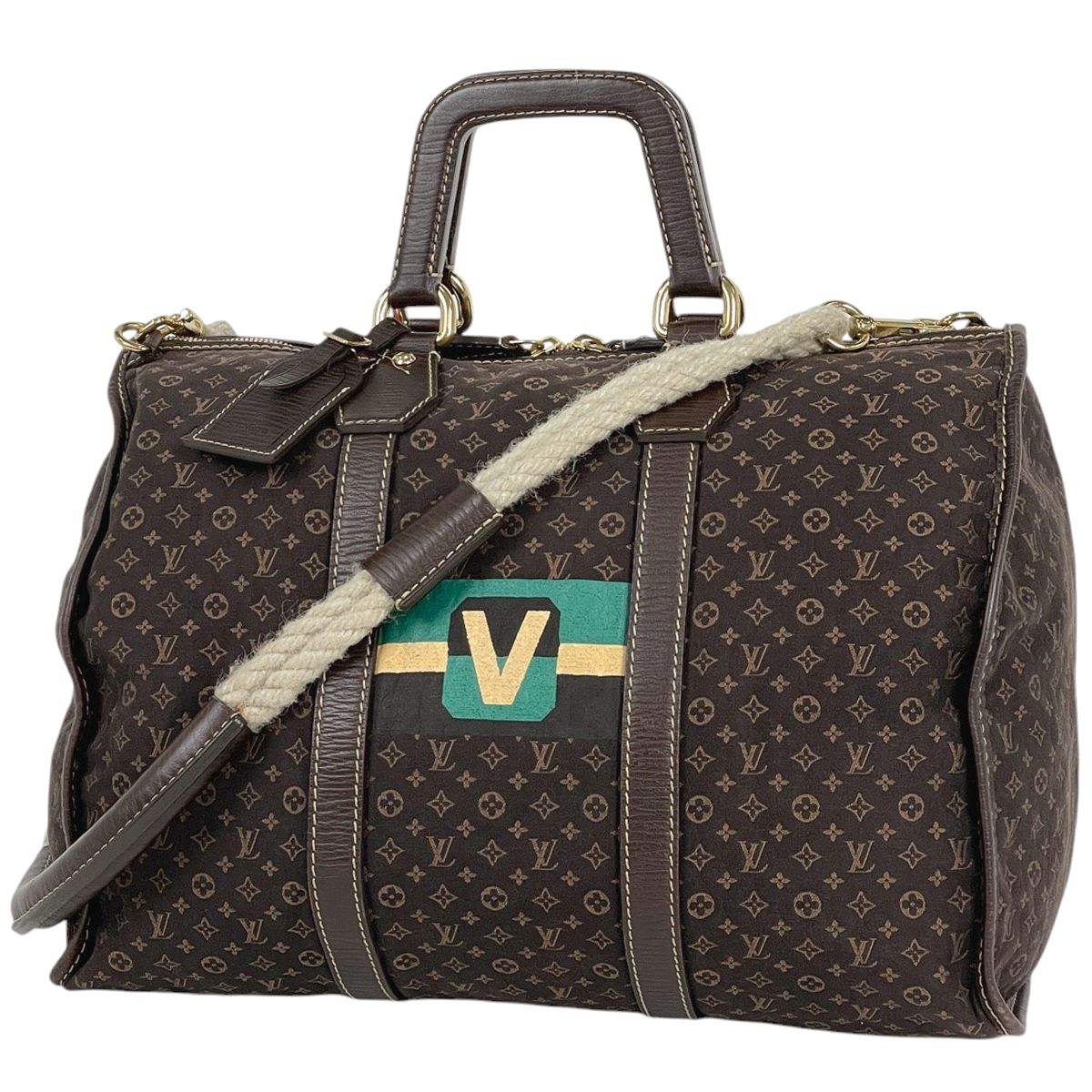 ルイ・ヴィトン Louis Vuitton キーポル 45 2WAY ショルダーバッグ ボストンバッグ モノグラムミニラン エベヌ(ブラウン) M40019 レディース 【中古】