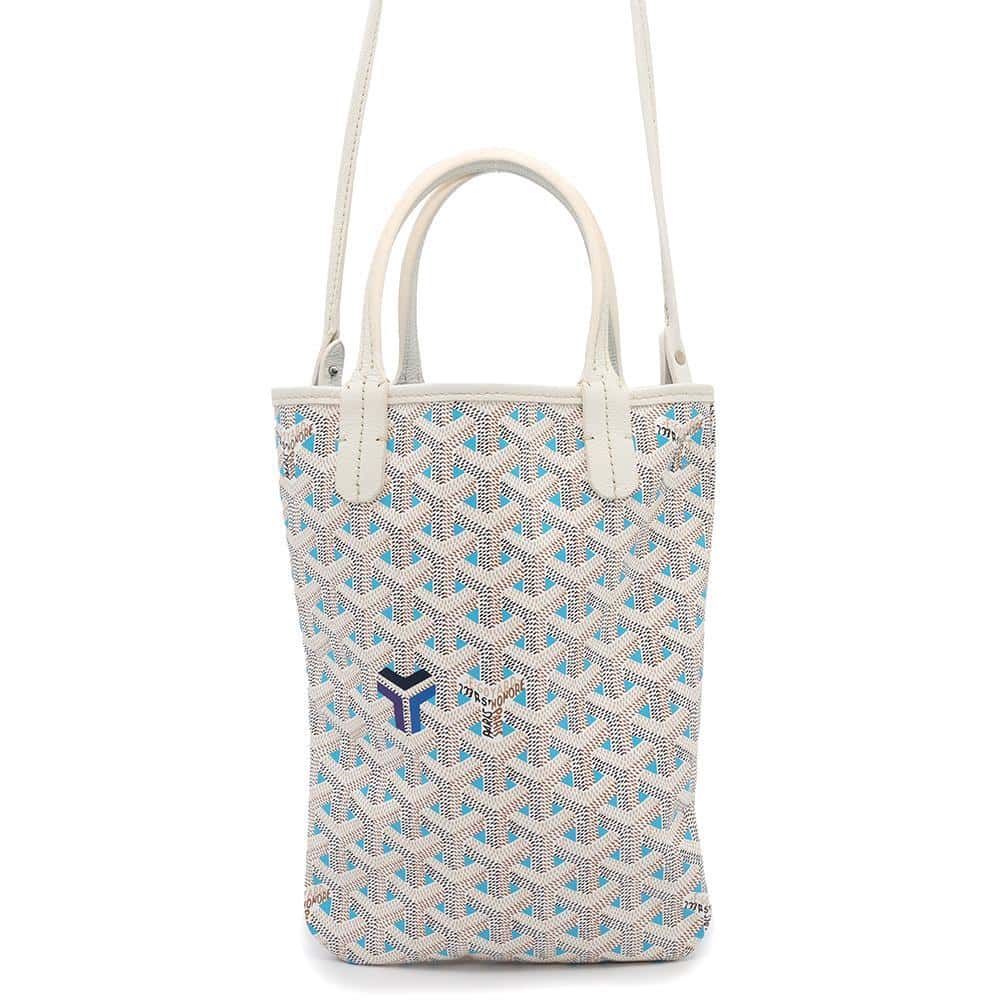 GOYARD - GOYARD(ゴヤール) ショルダーバッグ オキナワPM 白×ダークグレー×ライトグレー レザーの通販 by ブランディア｜ゴヤール ならラクマ