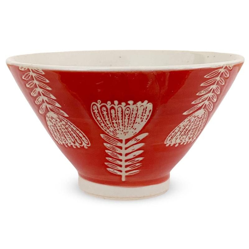 波佐見焼 勲山窯 茶碗 かれん レッド | 京都のかわいい雑貨屋