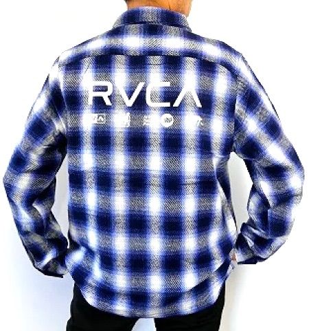 ルーカ RVCA オンブレーチェック ロングスリーブシャツ 長袖 