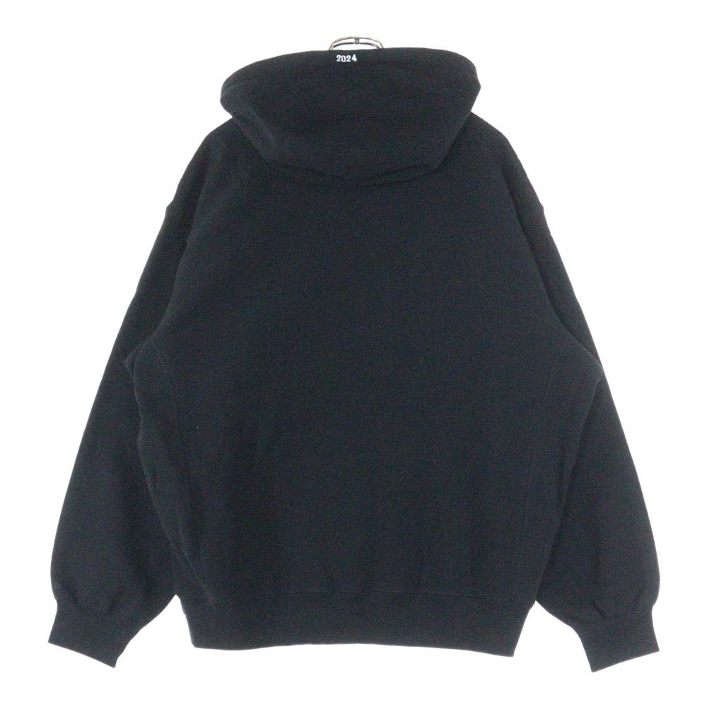 SUPREME シュプリーム 24SS Futura Logo Hooded Sweatshirt フューチュラロゴ スウェットプルオーバーパーカー ブラック SUPREME (シュプリーム) 24SS Futura Logo Hooded Sweatshirt