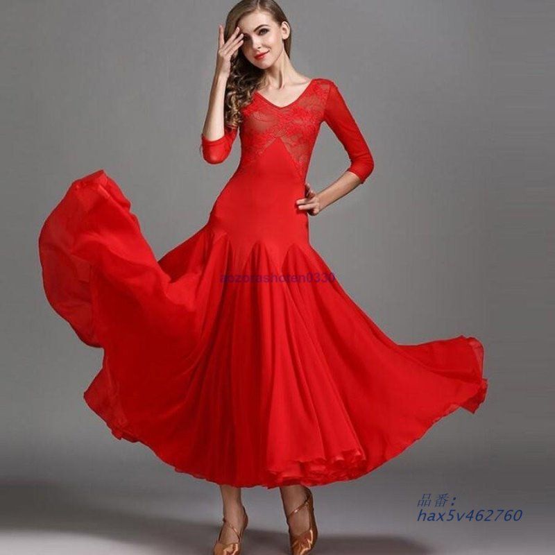 2018ダンスウェア ステージ衣装 競技会 競技用 レディース ワンピース パーティー舞台衣装 演出服 社交ダンス モダンドレス グリーン L 2018ダンスウェア ステージ衣装 競技会 競技用 レディース ワンピース