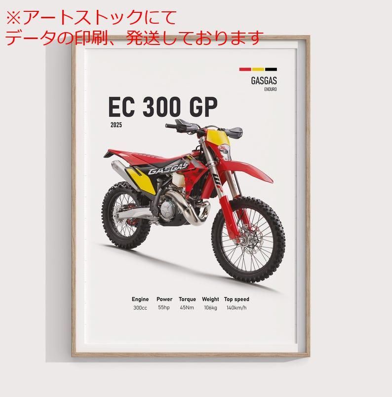mz ポスター A1 サイズ (~A4まで対応可) 2025 GasGas EC 300 GP バイク