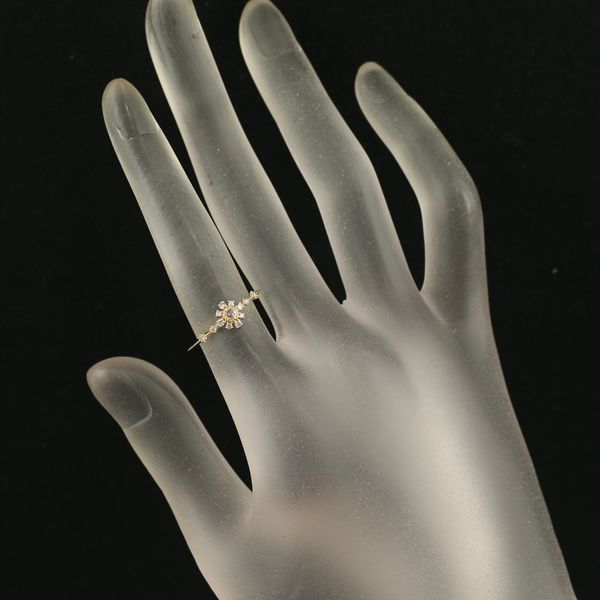 アガット リング ローズカットダイヤ ダイヤモンド 0.10ct 雪割草  