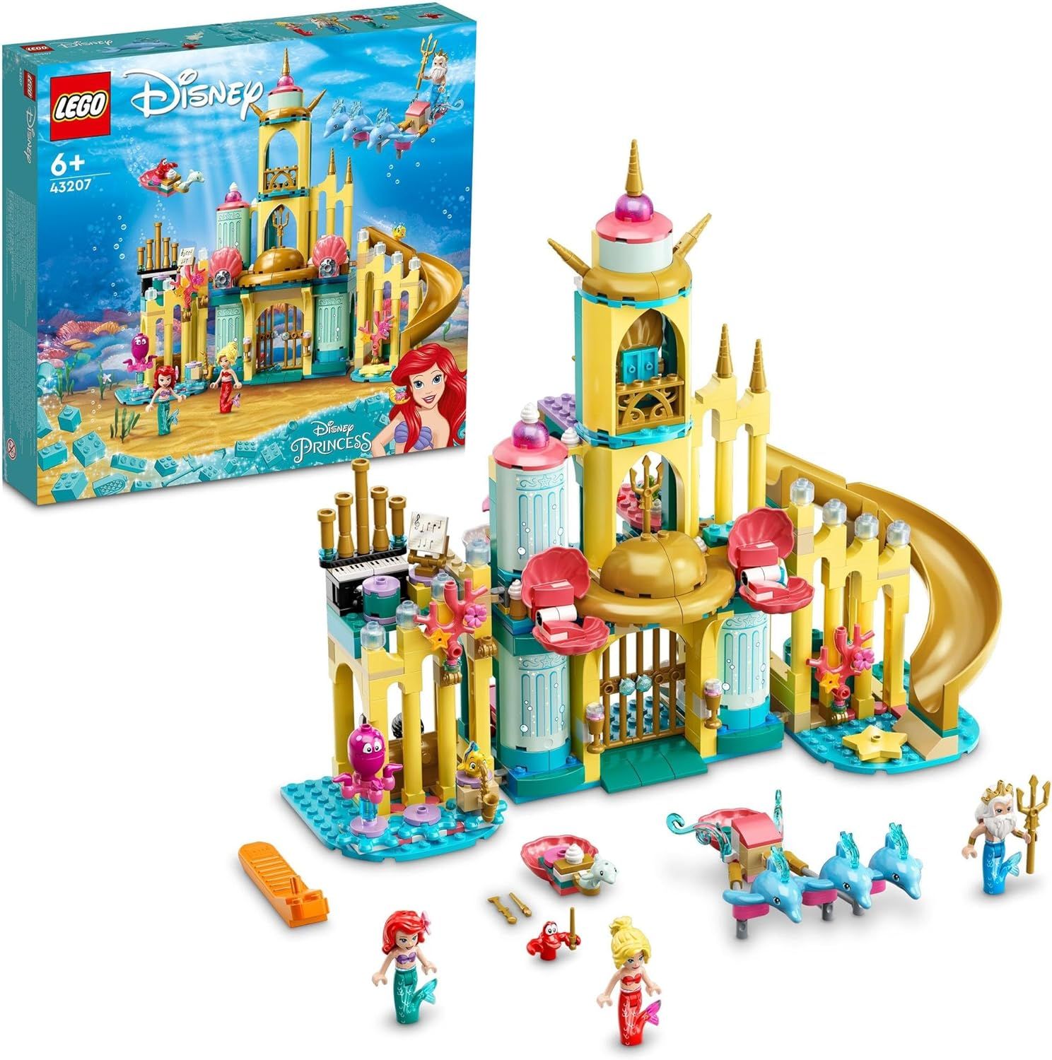 レゴ(LEGO) ディズニープリンセス アリエルの海のお城 クリスマスプレゼント クリスマス 43207 おもちゃ ブロック プレゼント お人形 ドール お城 お姫様 おひめさま 女の子 6歳以上