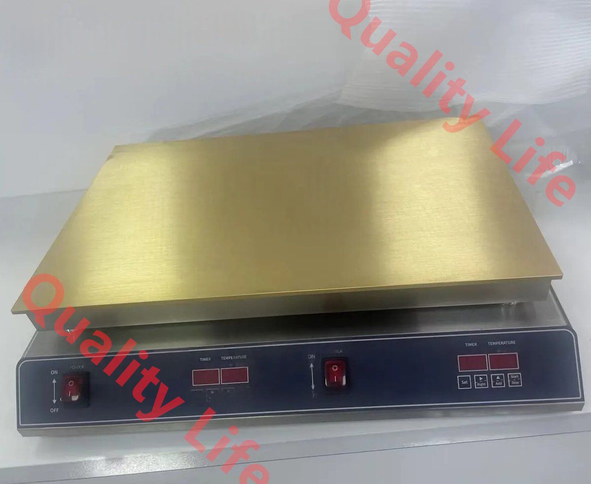 銅板グリドル ホットステージ ホットケーキ焼き機 64×46×17cm 鏡面ステンレス 蓋付き 単相 100V