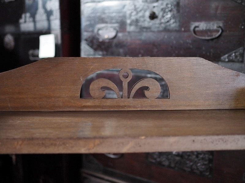 杢目の な重量有楔式レトロ本棚 昭和前期 古録展 品番S10800