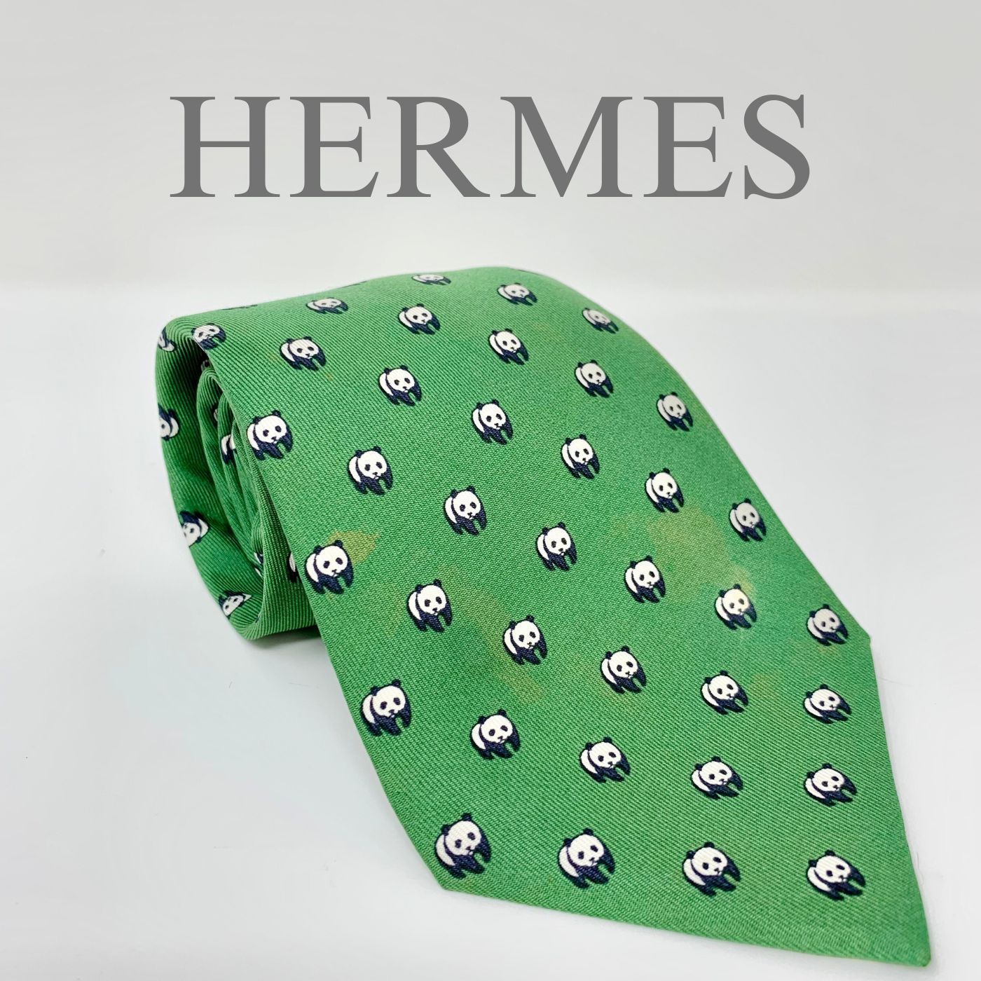 エルメス HERMES ネクタイ WWF コラボ 希少 パンダ シルク 100% - メルカリ