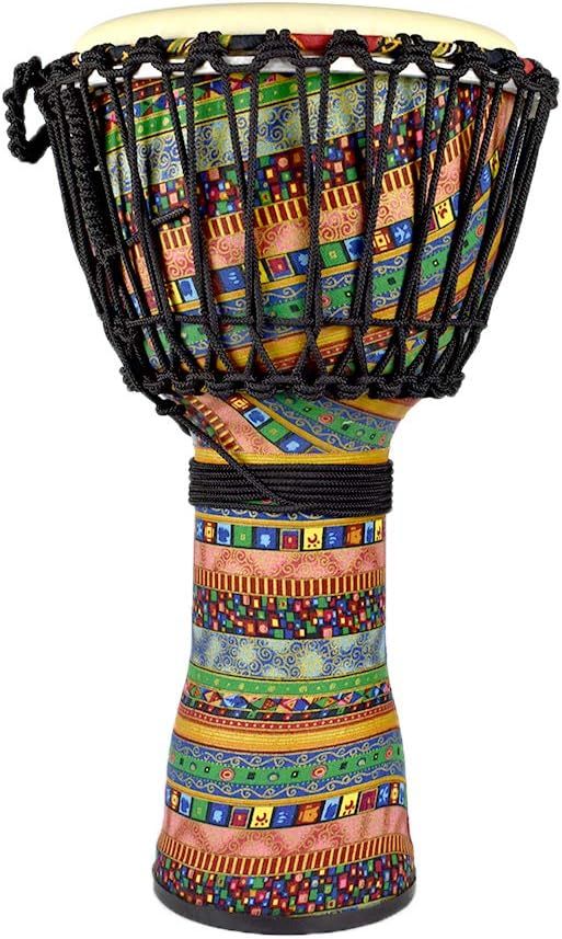 Ennbom ジャンベ ハンドドラム パーカッション African Style Djembe 打楽器 民族楽器 飾り物 初心者 収納バッグ付き 10インチ