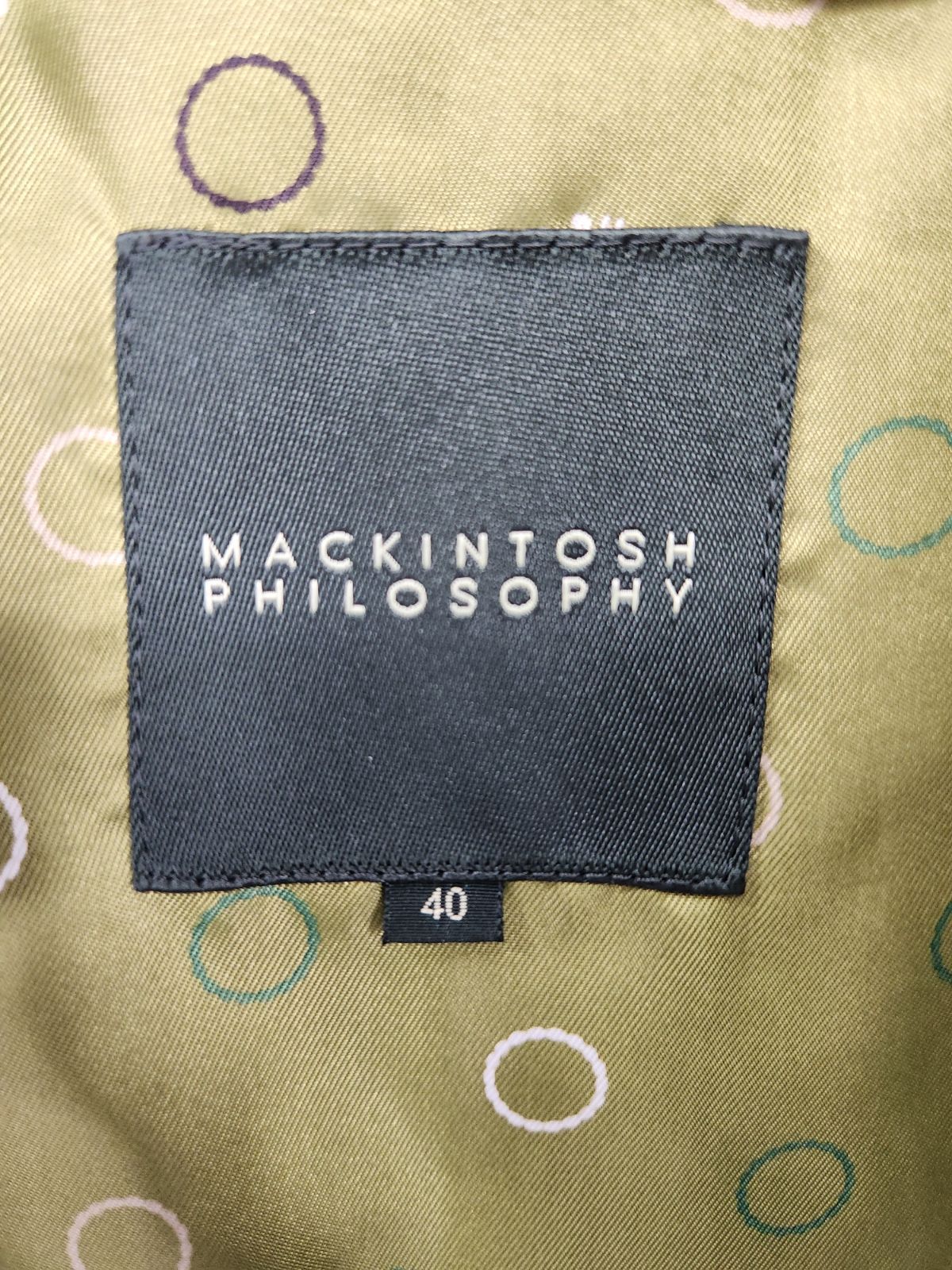 MACKINTOSH PHILOSOPHY ステンカラーコート 40サイズ ライナー