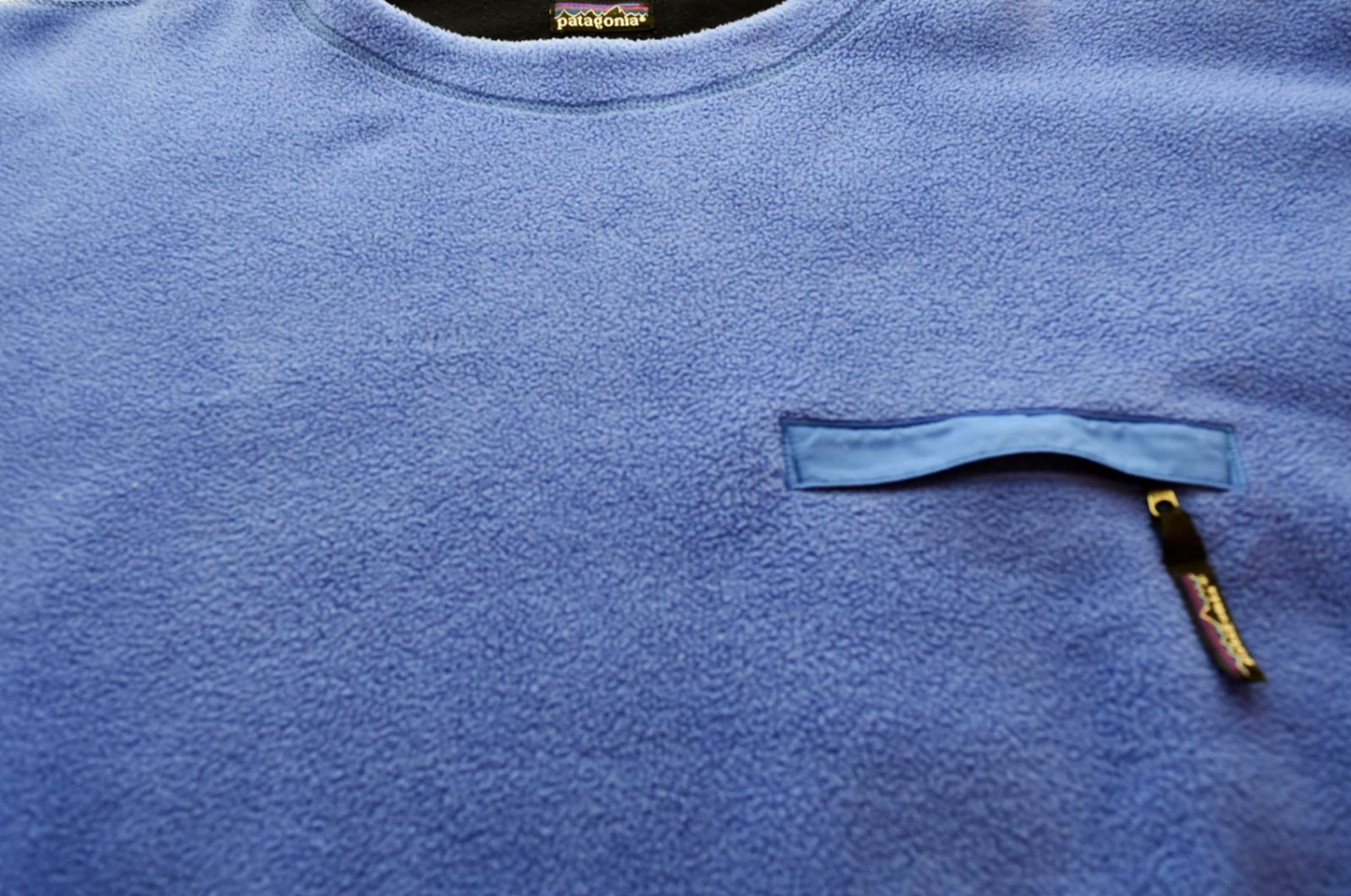 パタゴニア PATAGONIA 90s USA製 ボートネックフリース サックスブルー 