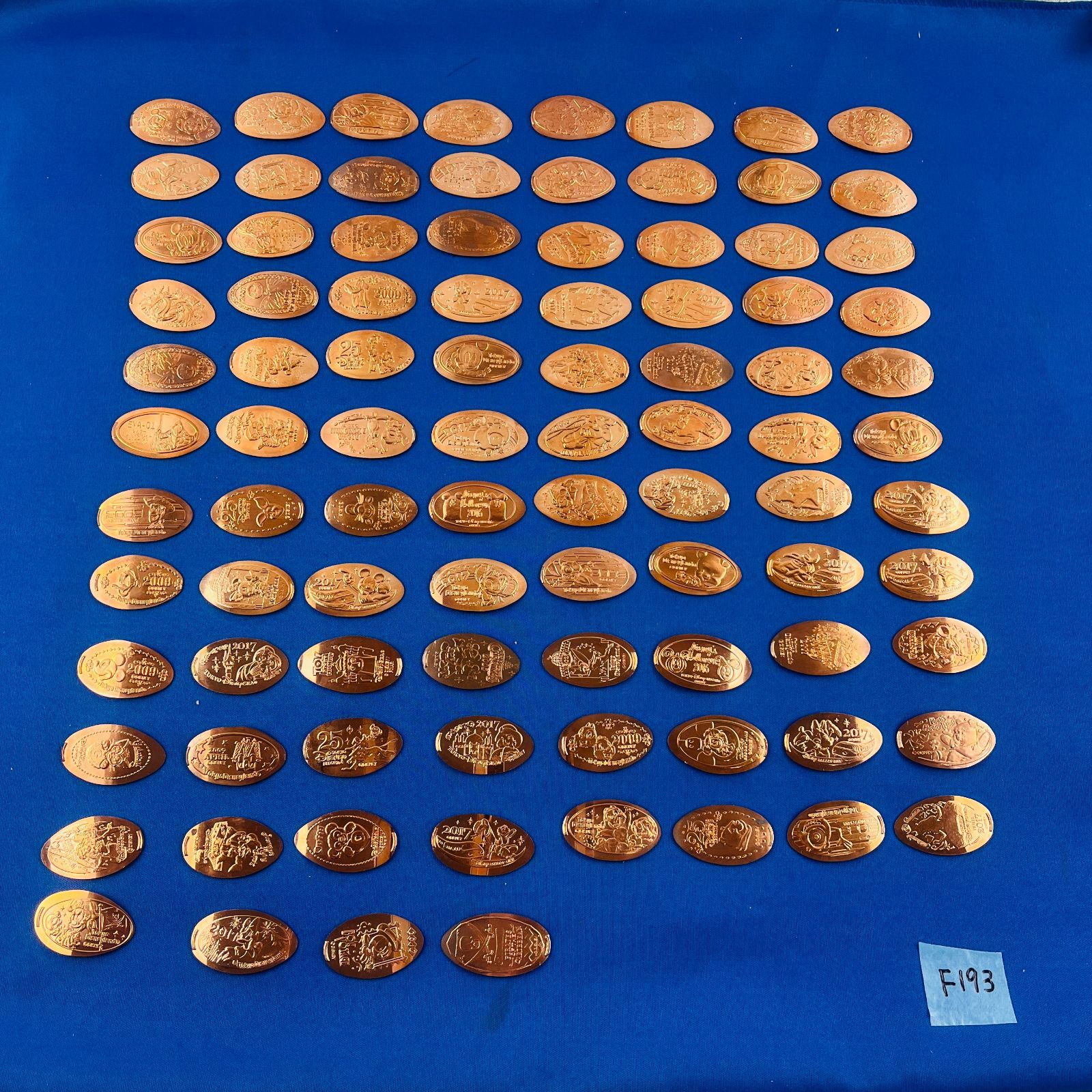 ◇F193【92枚まとめ】ディズニーランド スーベニアメダル 2017年中心