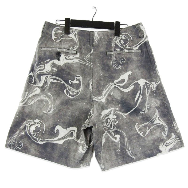 未使用 KUON クオン Suminagashi Printed Wide Shorts