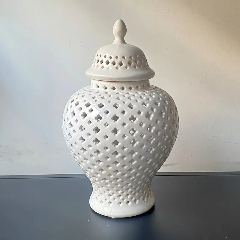 新品未使用花瓶 フラワーベース ポット 北欧スタイル バロック セラミック 汎用ジャー ホワイト お洒落 エレガント かわいい ホワイトストレージジャ