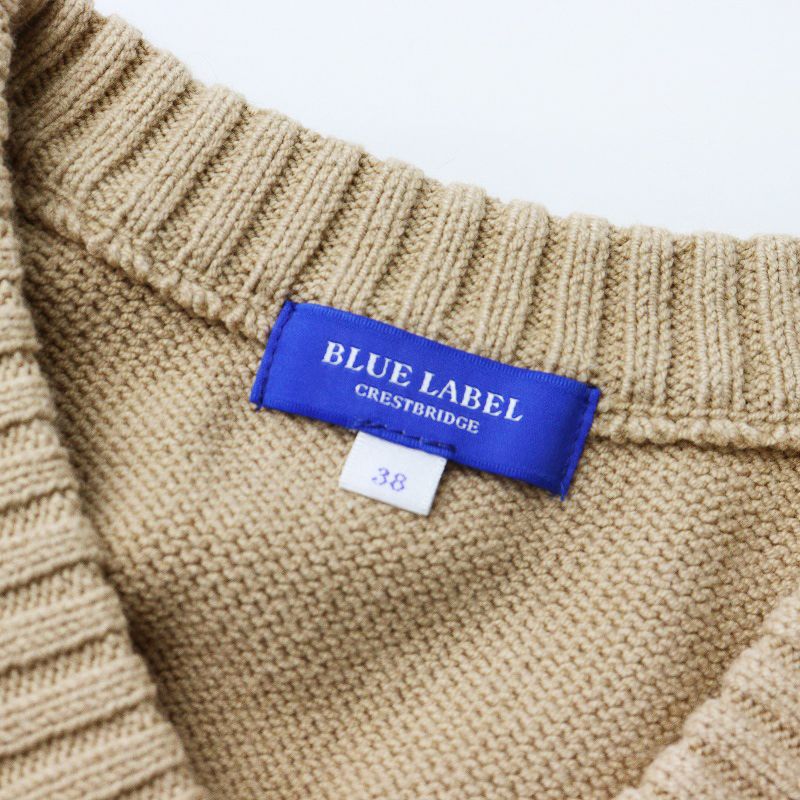 BLUE LABEL CRESTBRIDGEリブ編みニットベスト38 BLUE LABEL CRESTBRIDGEリブ編みニットベスト38｜Yahoo!フリマ（旧