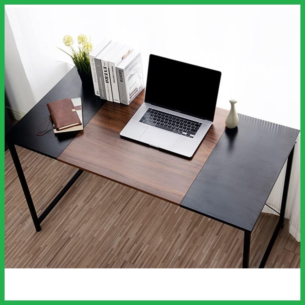 完成品 組み立て不要 スペース 幅120×奥行60×高さ75cm 広い ブラウン＋ブラック つくえ パソコンデスク デスク 勉強机 オーエスジェイ OSJ