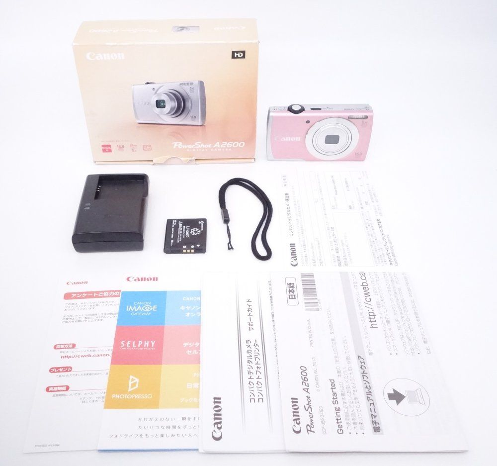 上品 キヤノン Canon デジタルカメラ PowerShot A2600 約1600万画素 光学5倍ズーム ピンク D090052A
