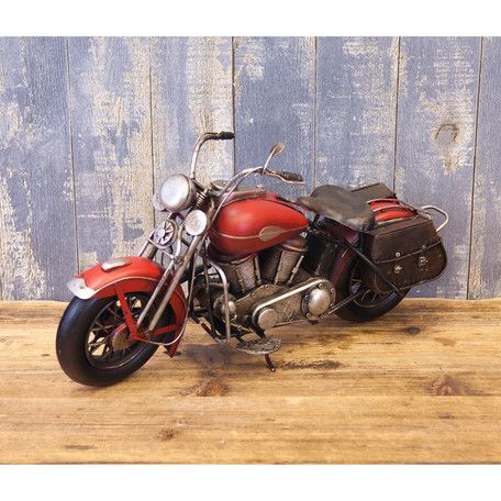 アメリカン ビンテージカー レッドバイク 置物 アメリカン雑貨 2703