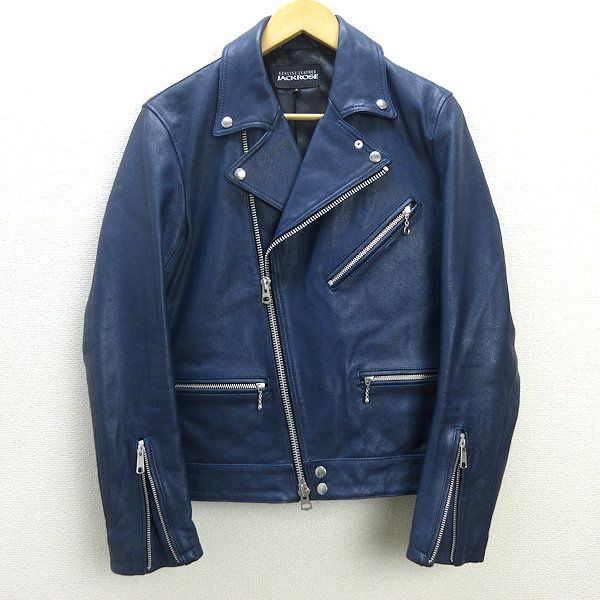 【JACK ROSE】ジャックローズ ダブルライダースジャケット 山羊革 極美品 Q□美品□ジャックローズ/JACK ROSE 山羊レザー ダブル