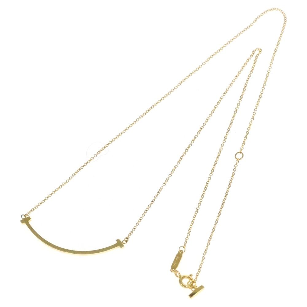 TIFFANY - Co. ティファニー Tスマイル スモール チェーン ネックレス K18YG イエローゴールド