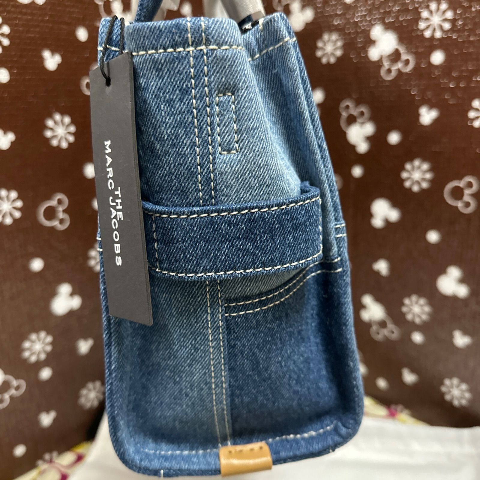 新品☆MARC JACOBS ショルダーバッグ ザ デニム ミニトート ブルー