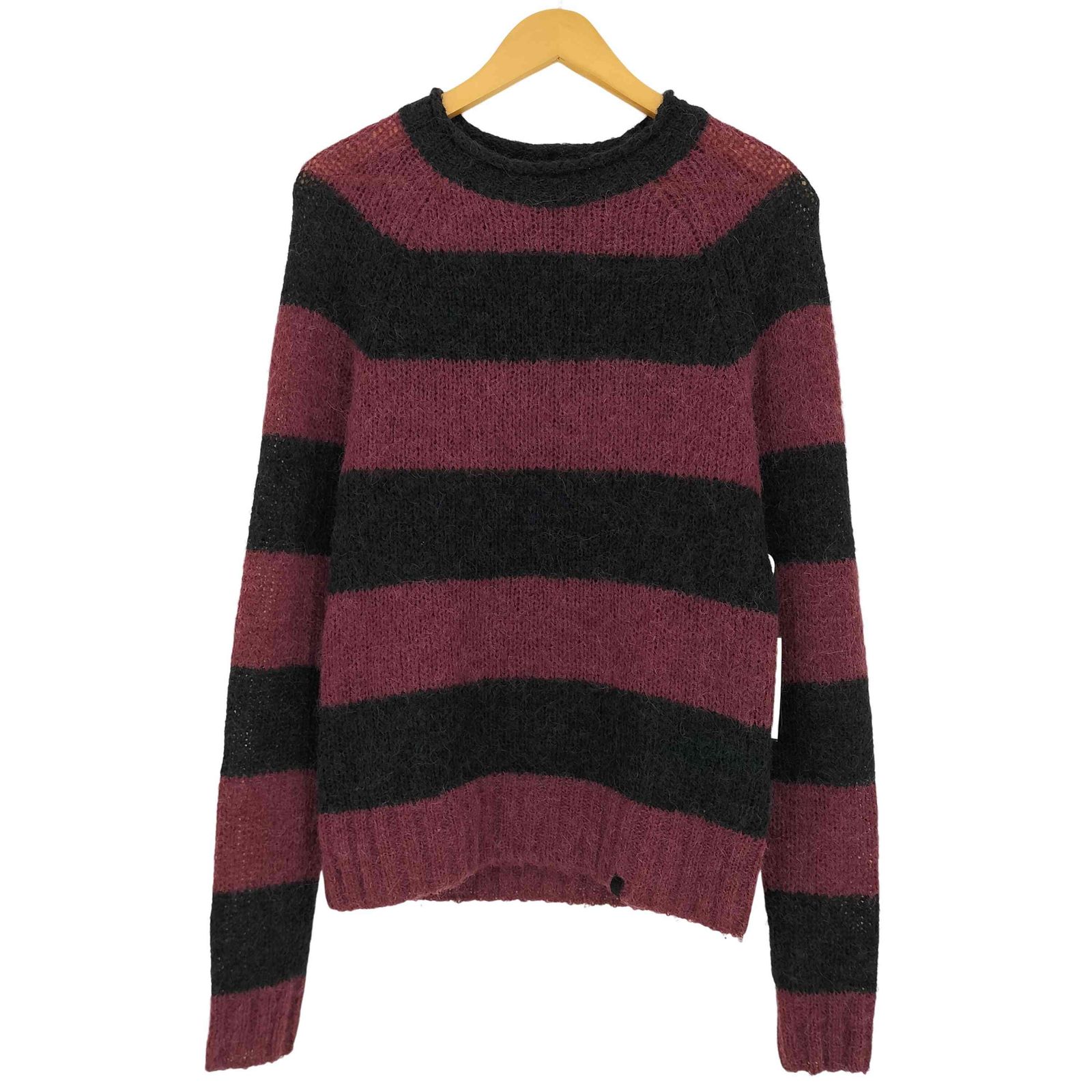 プリティーグリーン Pretty Green LS SCREAM  ボーダー アルパカ混 クルーネックセーター メンズ  1