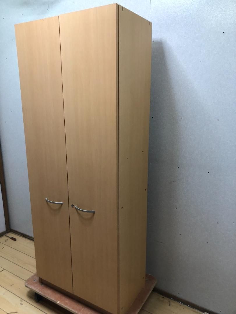 木製収納 ハイータイプ 食器 鍵 洋服 キャビネット 書庫 250518-1